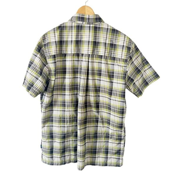 Kuhl Green Plain Ionik UPF 30 Short Sleeve Hiking Travel Button Down Shirt - Picture 2 of 8